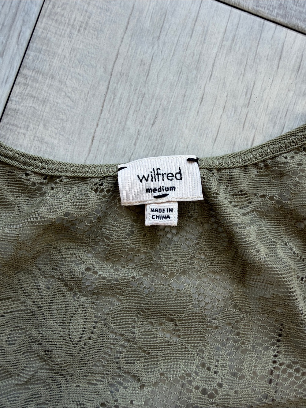 Wilfred Olive Lace Racerback Tank - Picture 2 of 2